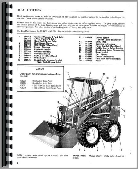 gehl hl4400 skid steer parts|gehl skid steer model numbers.